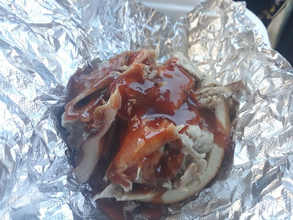 BBQ Pork Filled Baked Potato